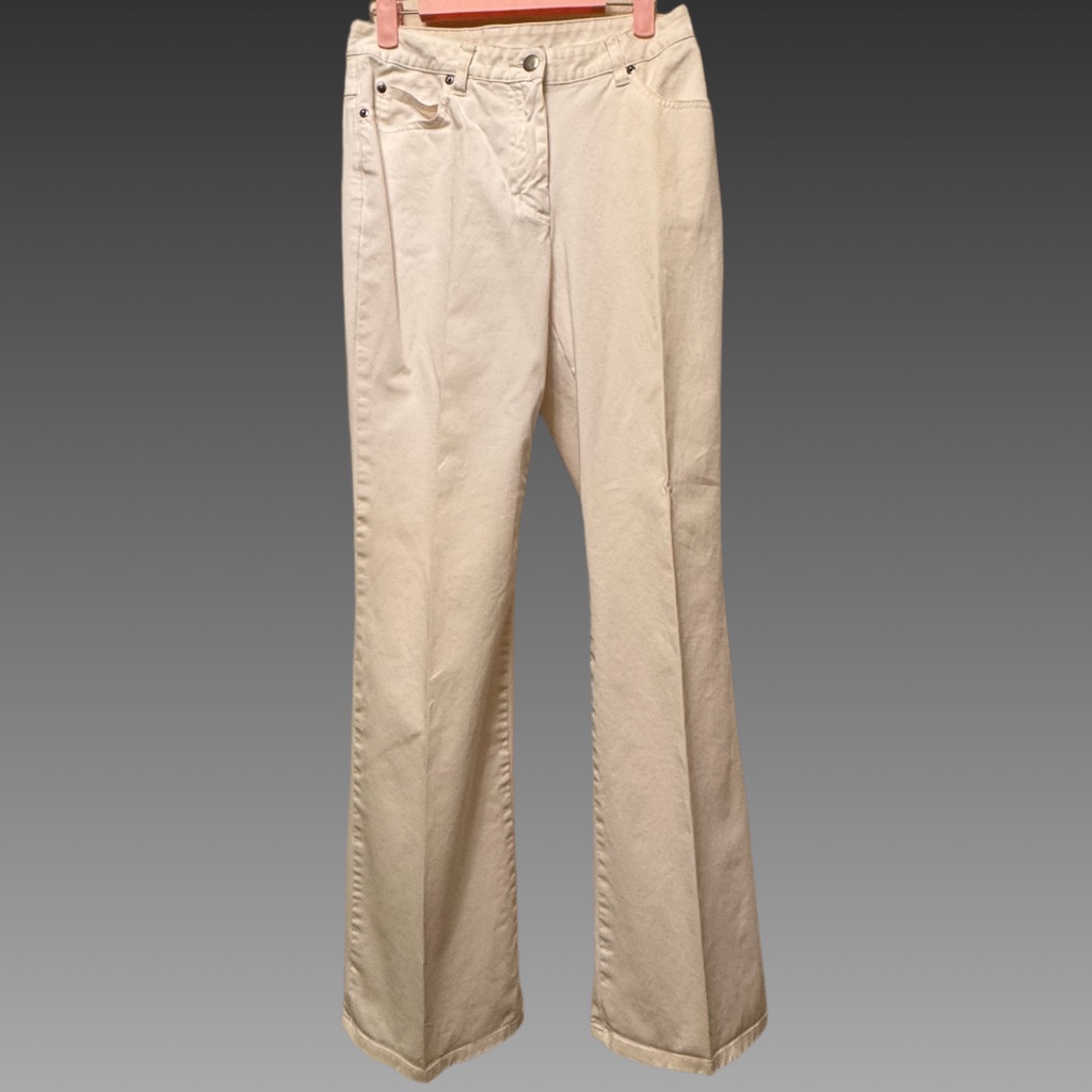 Stylish Cream Denim Pants Sz 4